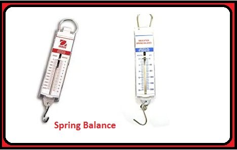 Spring balance, principle, uses